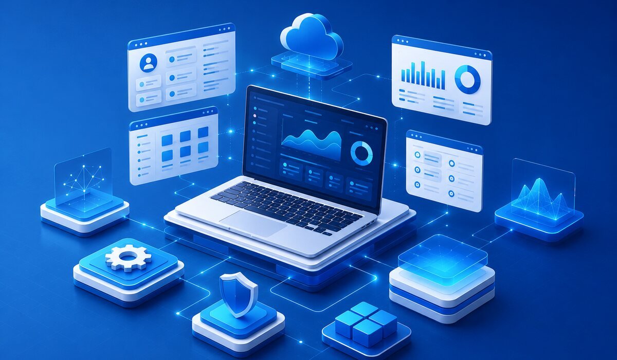 Ecosistema de software empresarial conectado